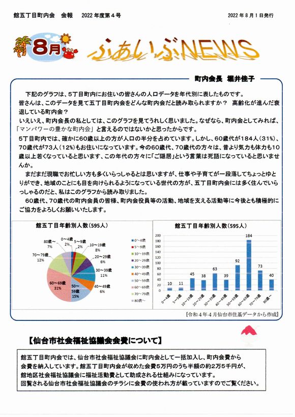 館５丁目町内会　ふぁいぶNEWS